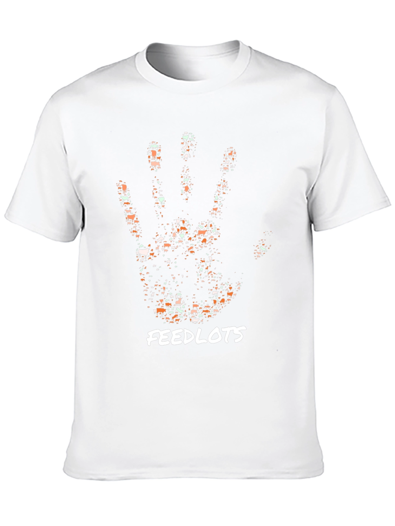 Cattle Handprint Feedlots Black T-Shirt