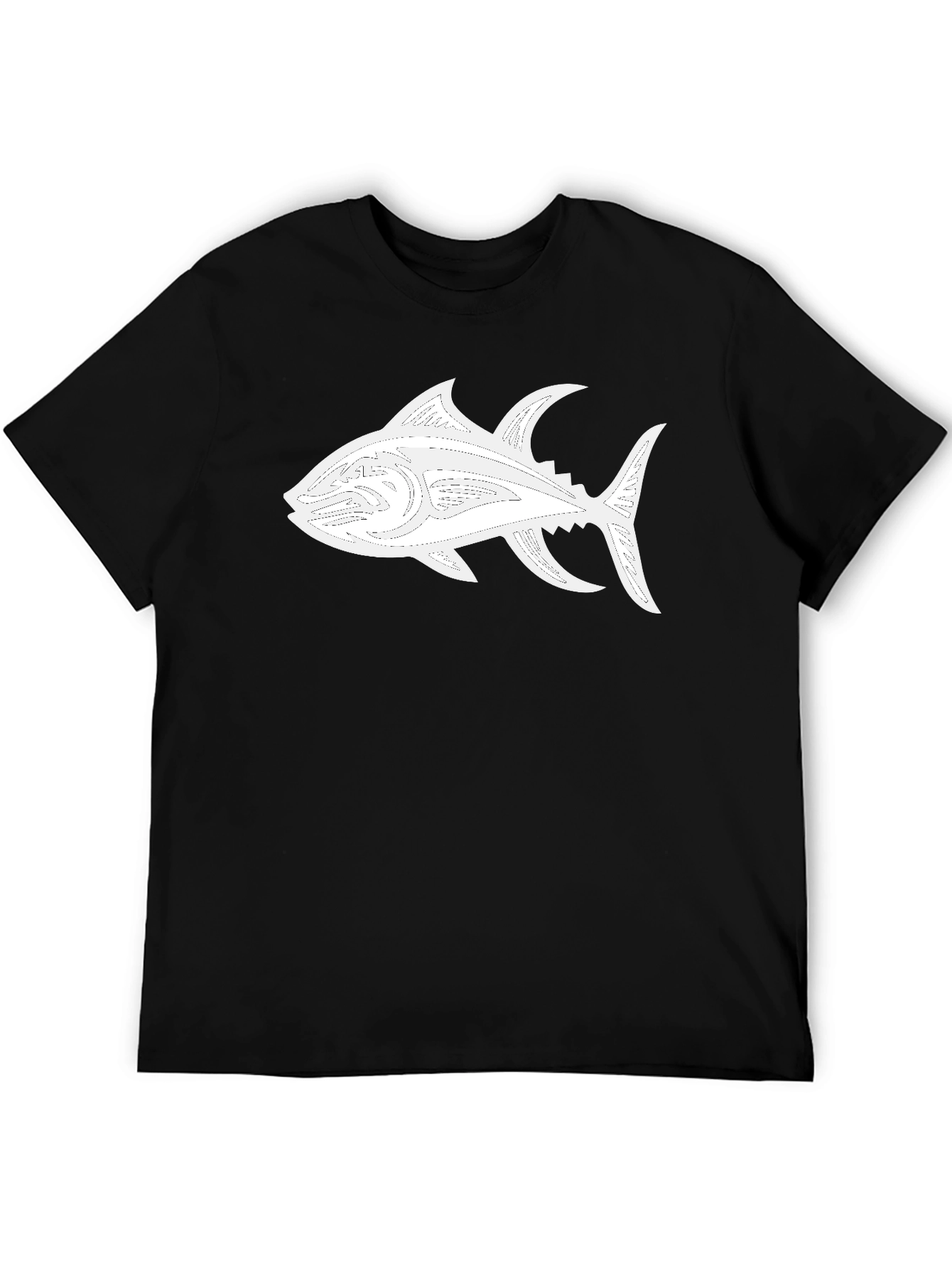 Black Tuna Graphic Tee - Stylish Comfort