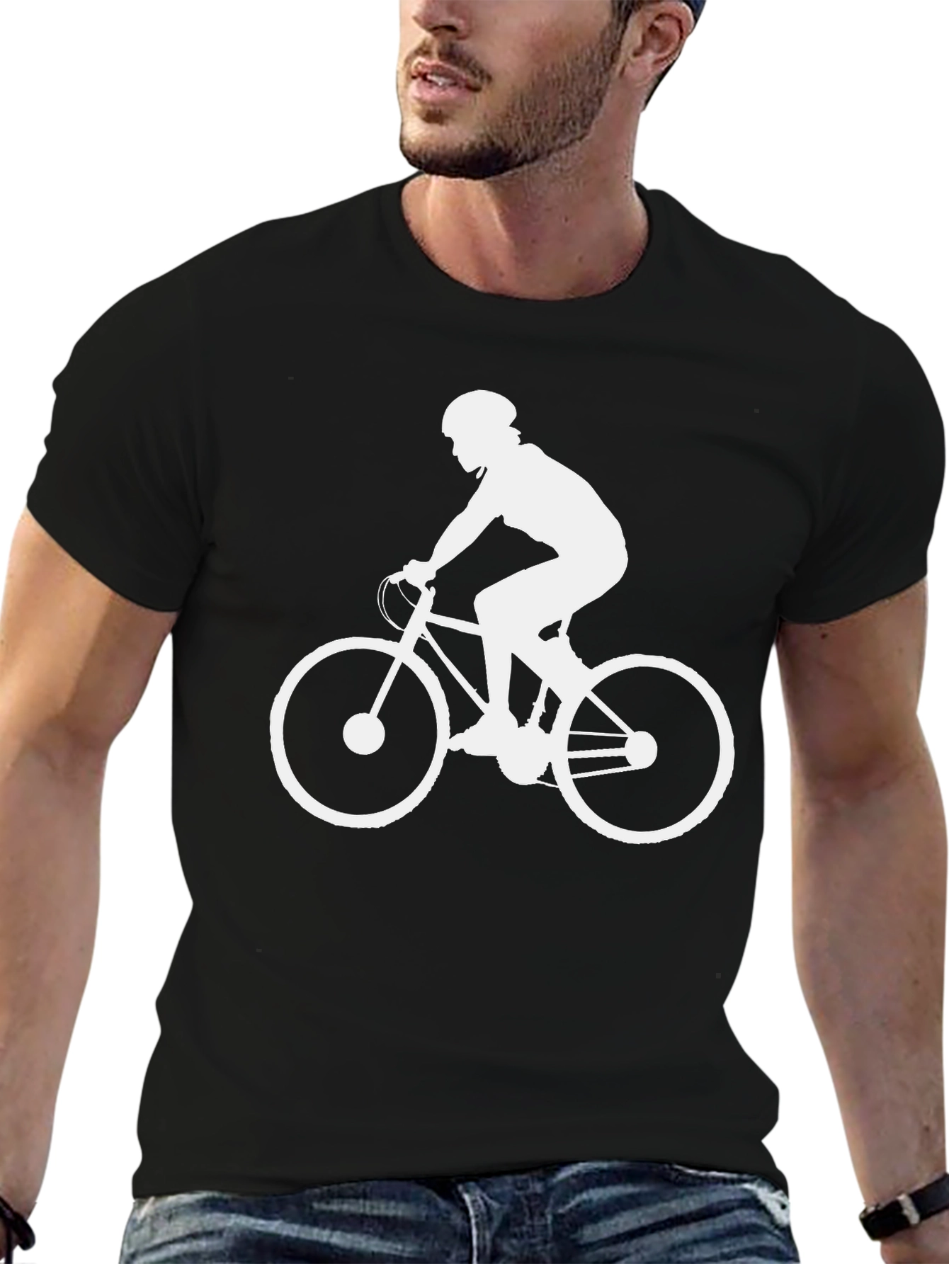 Cyclist Silhouette Graphic Tee