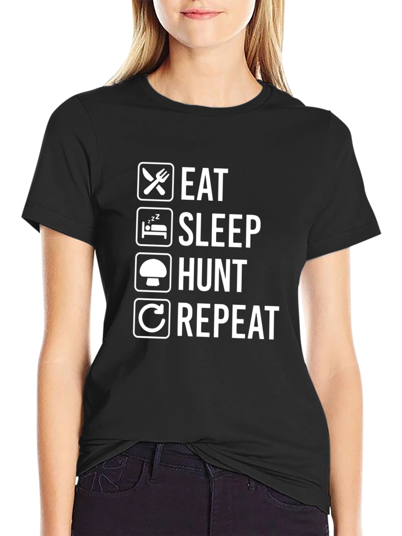 Eat Sleep Hunt Repeat Mens T-Shirt