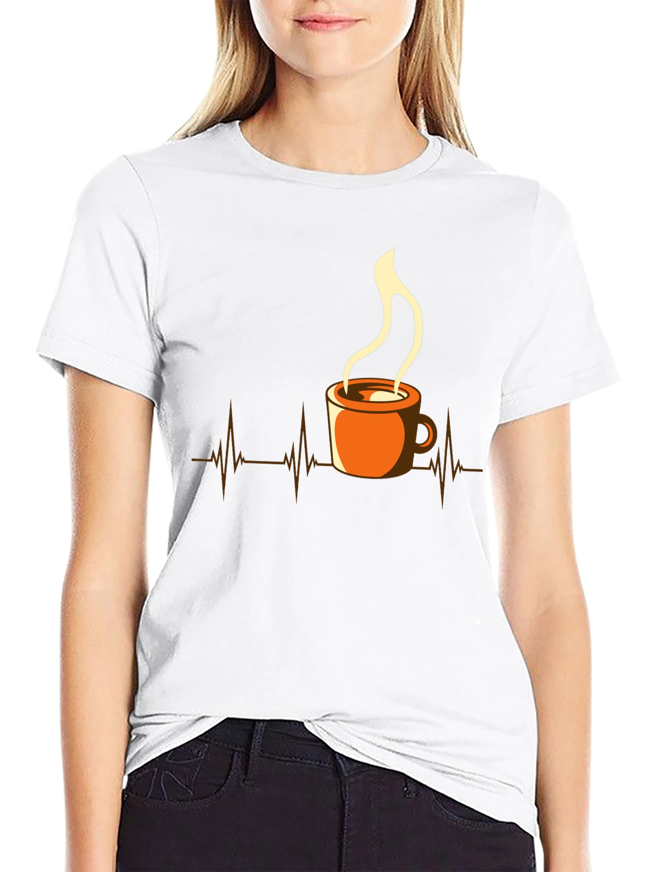 Coffee Lovers Heartbeat Tee