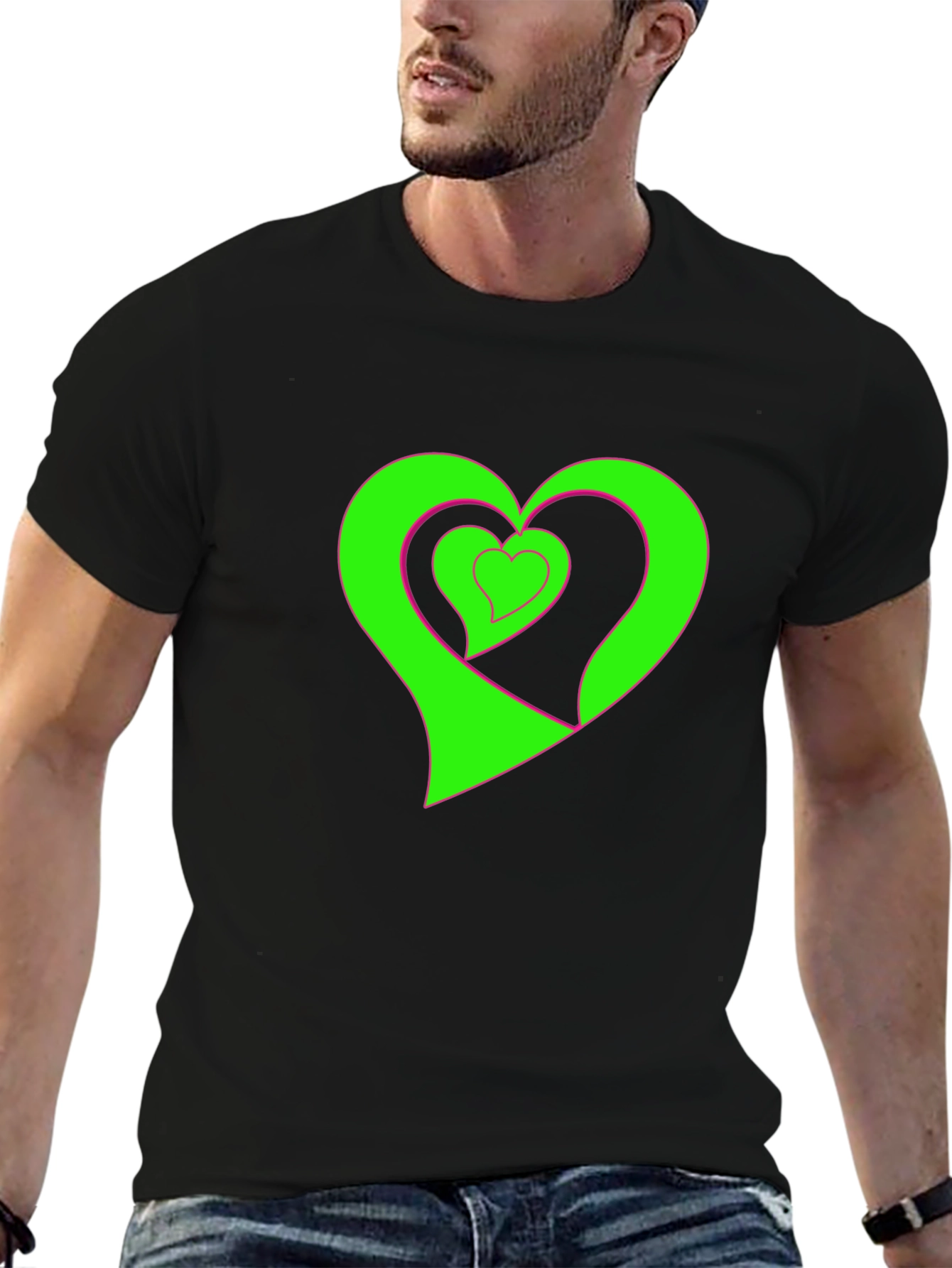 Heart Graphic Black Tee