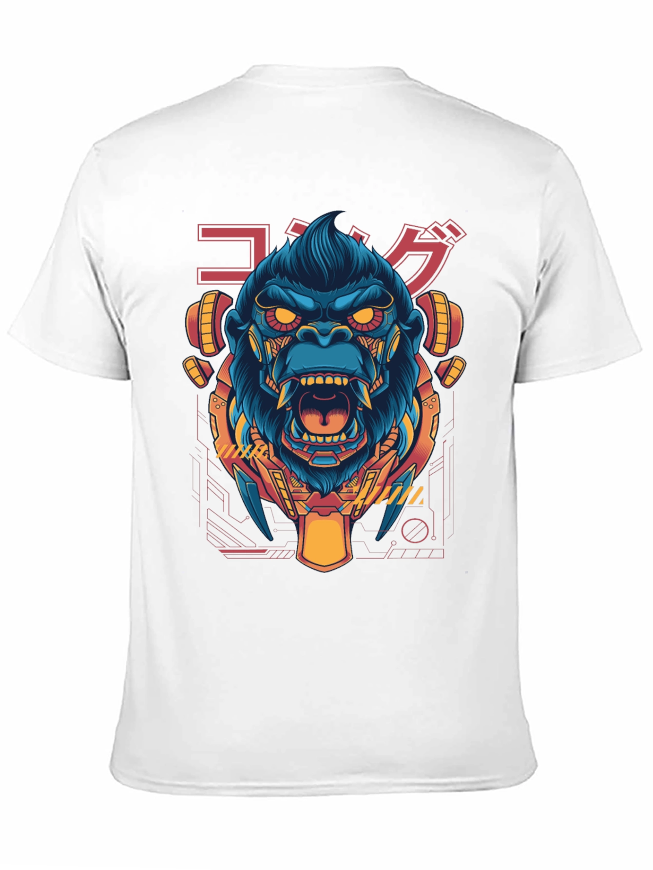 Cyberpunk Gorilla Graphic T-Shirt