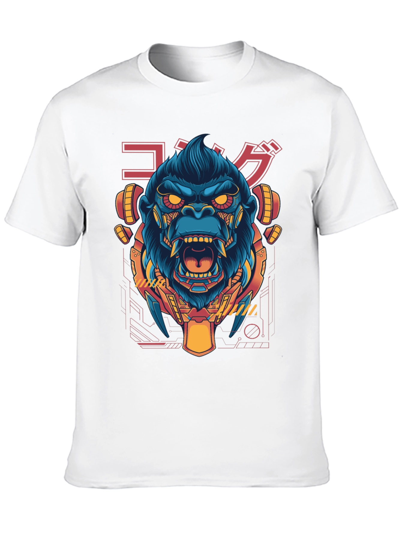 Cyberpunk Gorilla Graphic T-Shirt