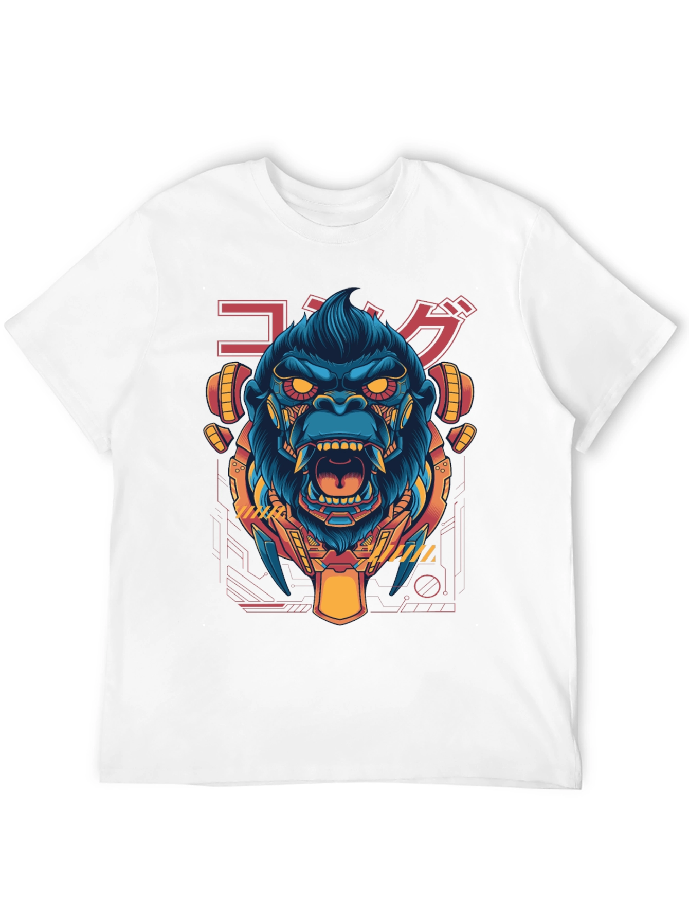 Cyberpunk Gorilla Graphic T-Shirt
