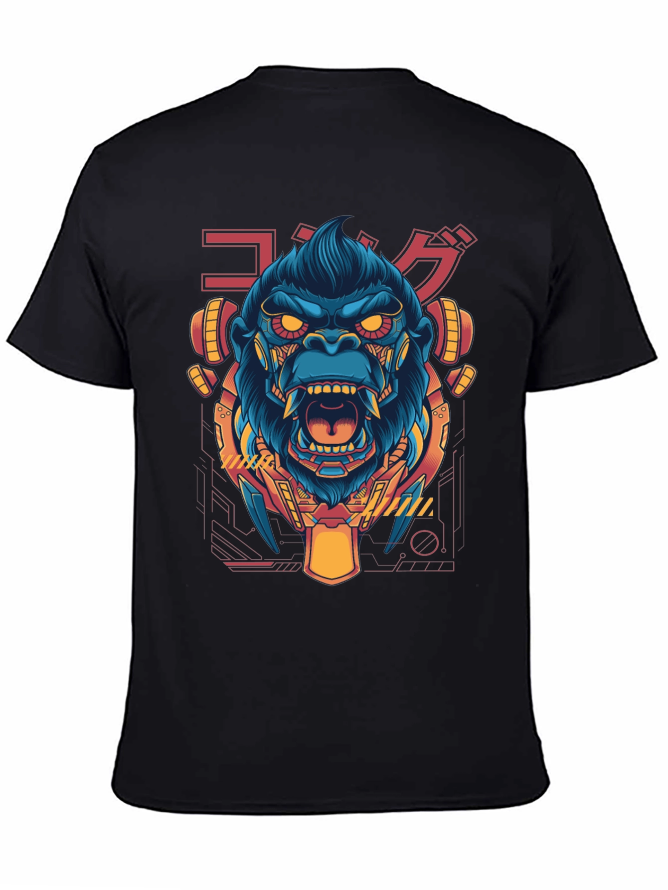 Cyberpunk Gorilla Graphic T-Shirt