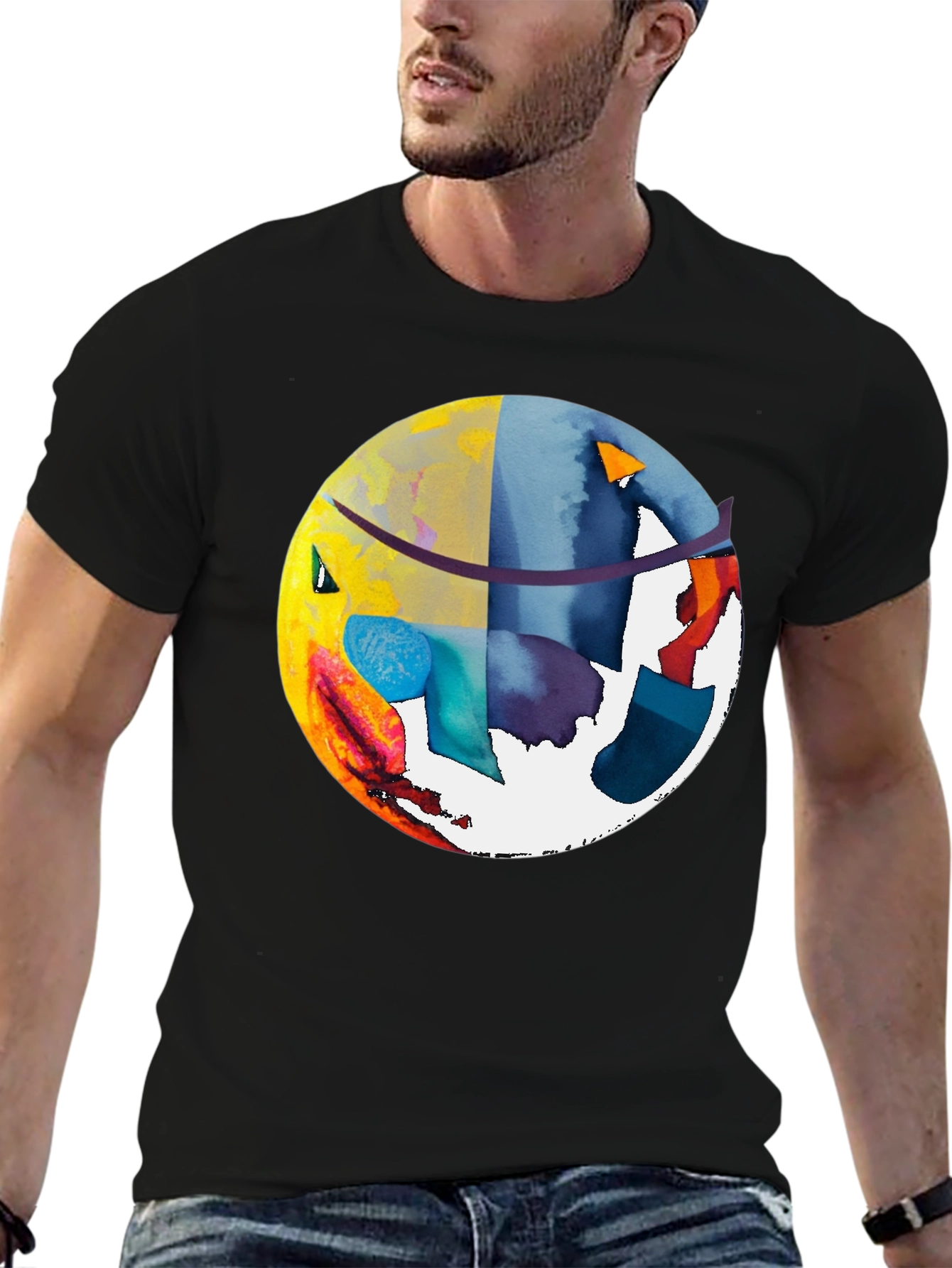 Abstract Art Graphic Tee - Modern Stylish Shirt