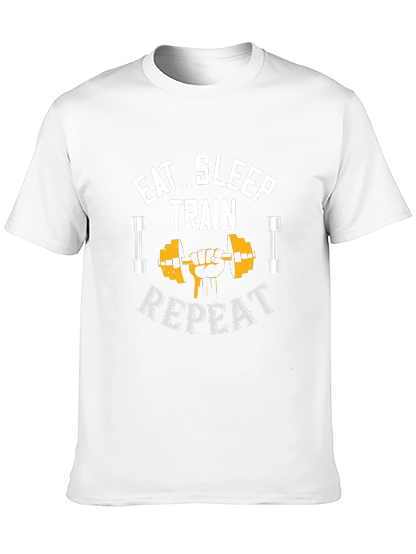 Eat Sleep Train Repeat Black Graphic Tee