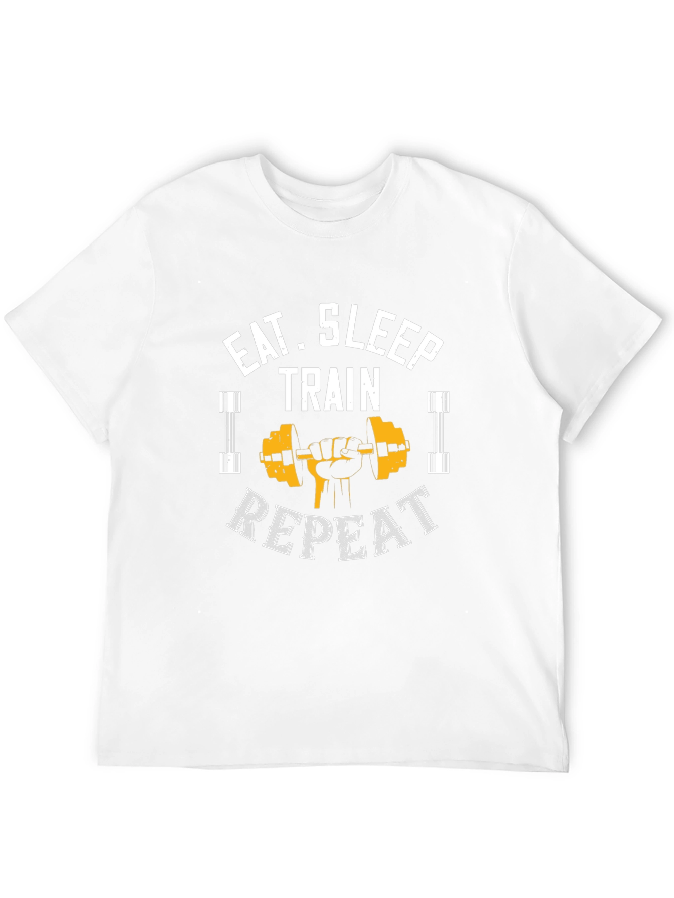 Eat Sleep Train Repeat Black Graphic Tee