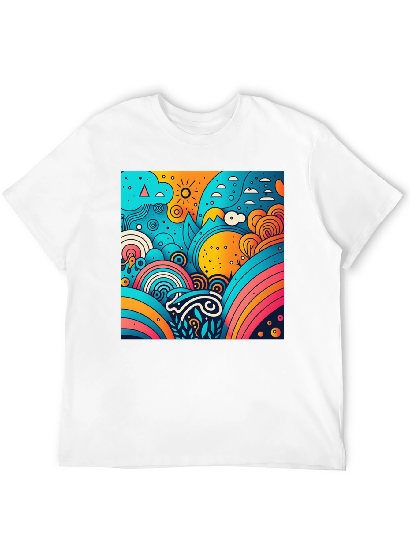 Vibrant Abstract Graphic Tee - Artistic Style