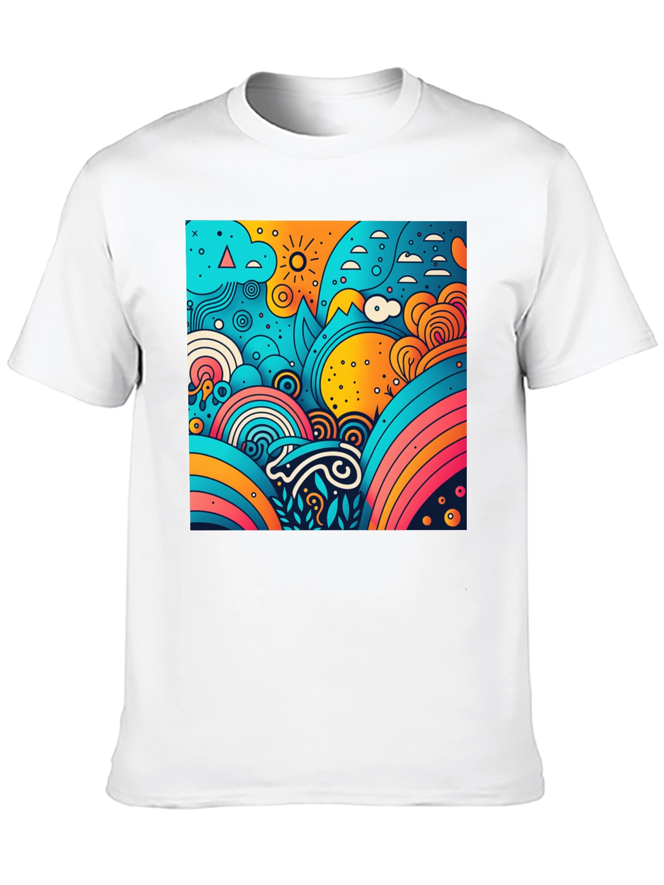 Vibrant Abstract Graphic Tee - Artistic Style