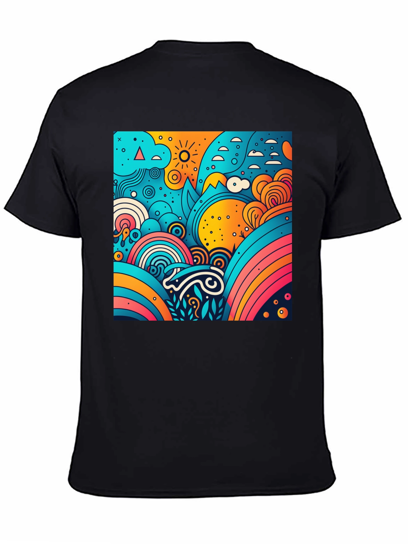 Vibrant Abstract Graphic Tee - Artistic Style