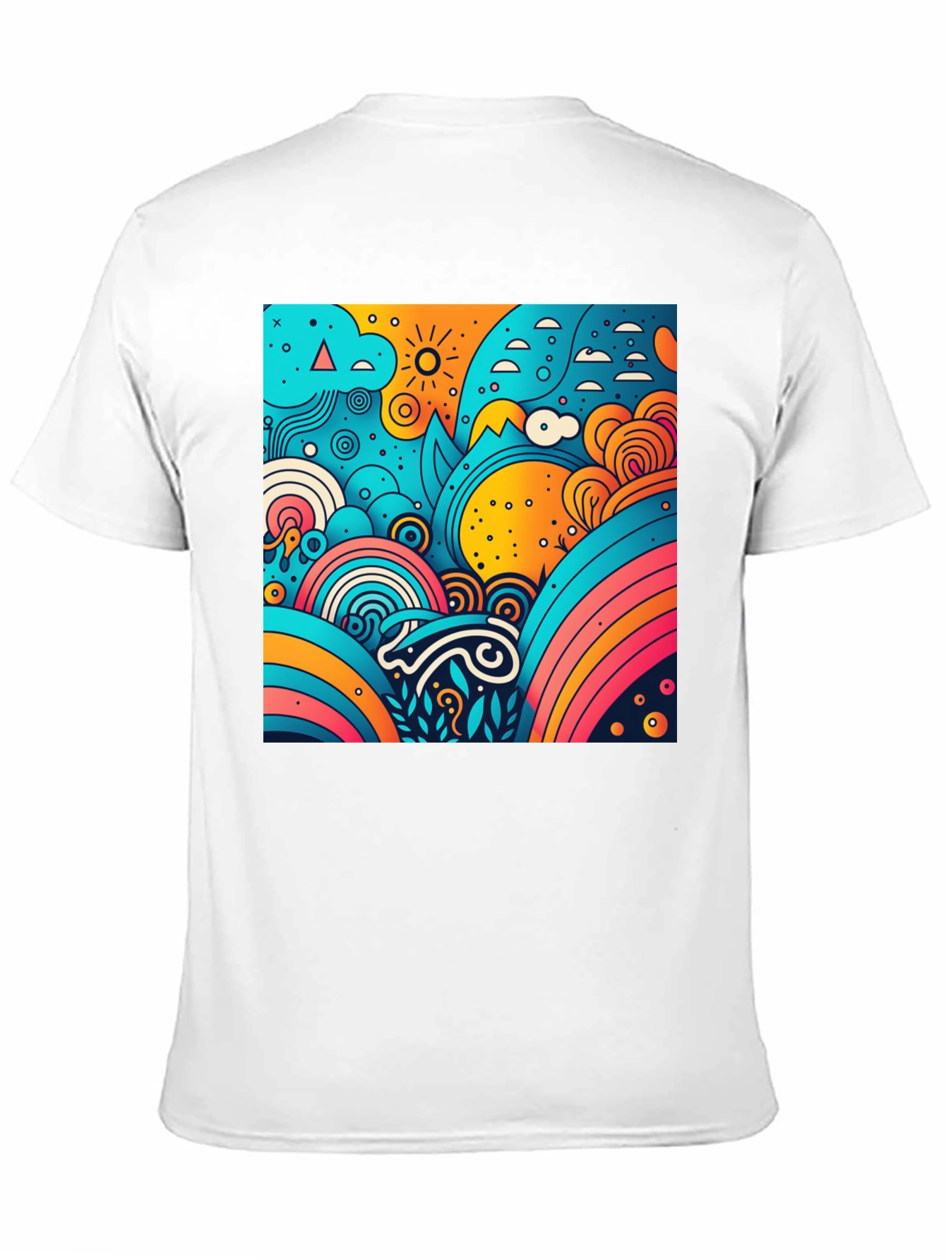 Vibrant Abstract Graphic Tee - Artistic Style