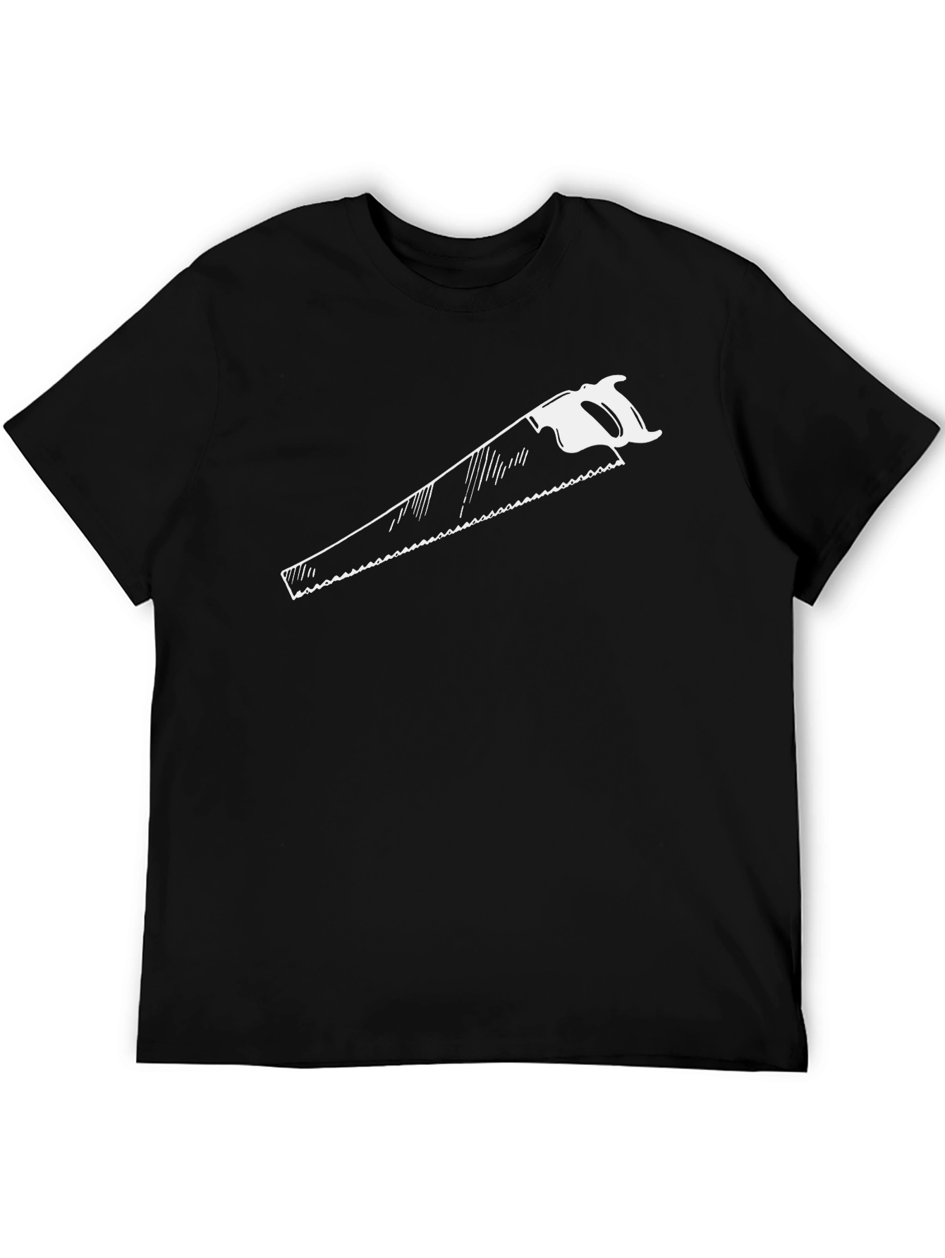 Saw Graphic Tee - Black Crew Neck