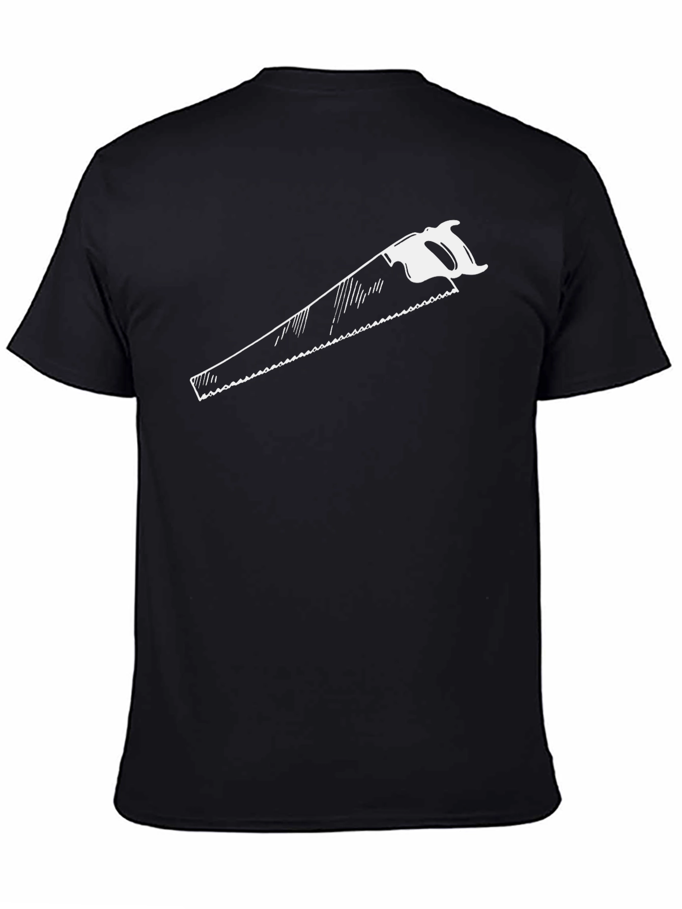 Saw Graphic Tee - Black Crew Neck