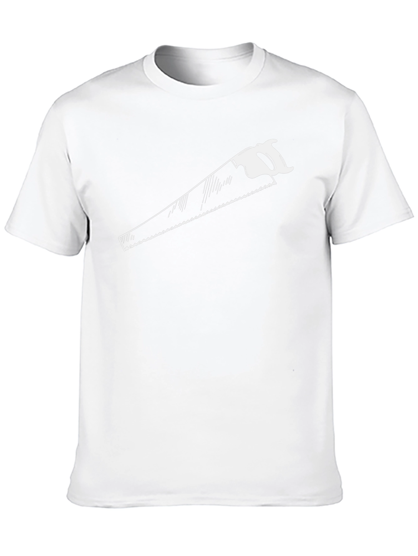 Saw Graphic Tee - Black Crew Neck