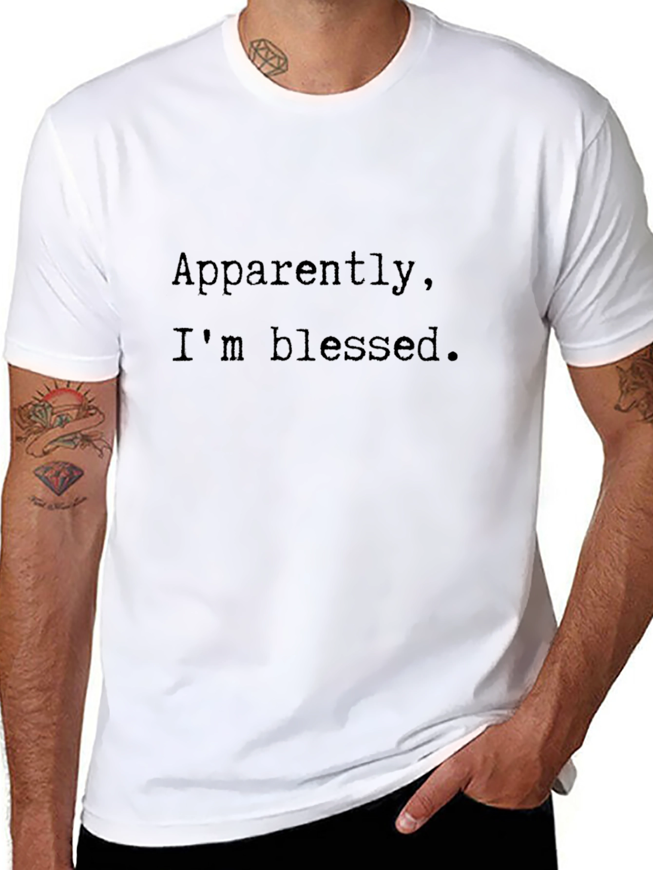 Apparently Im Blessed Graphic Tee - Black