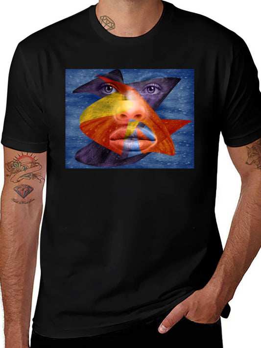 Abstract Face Graphic Tee