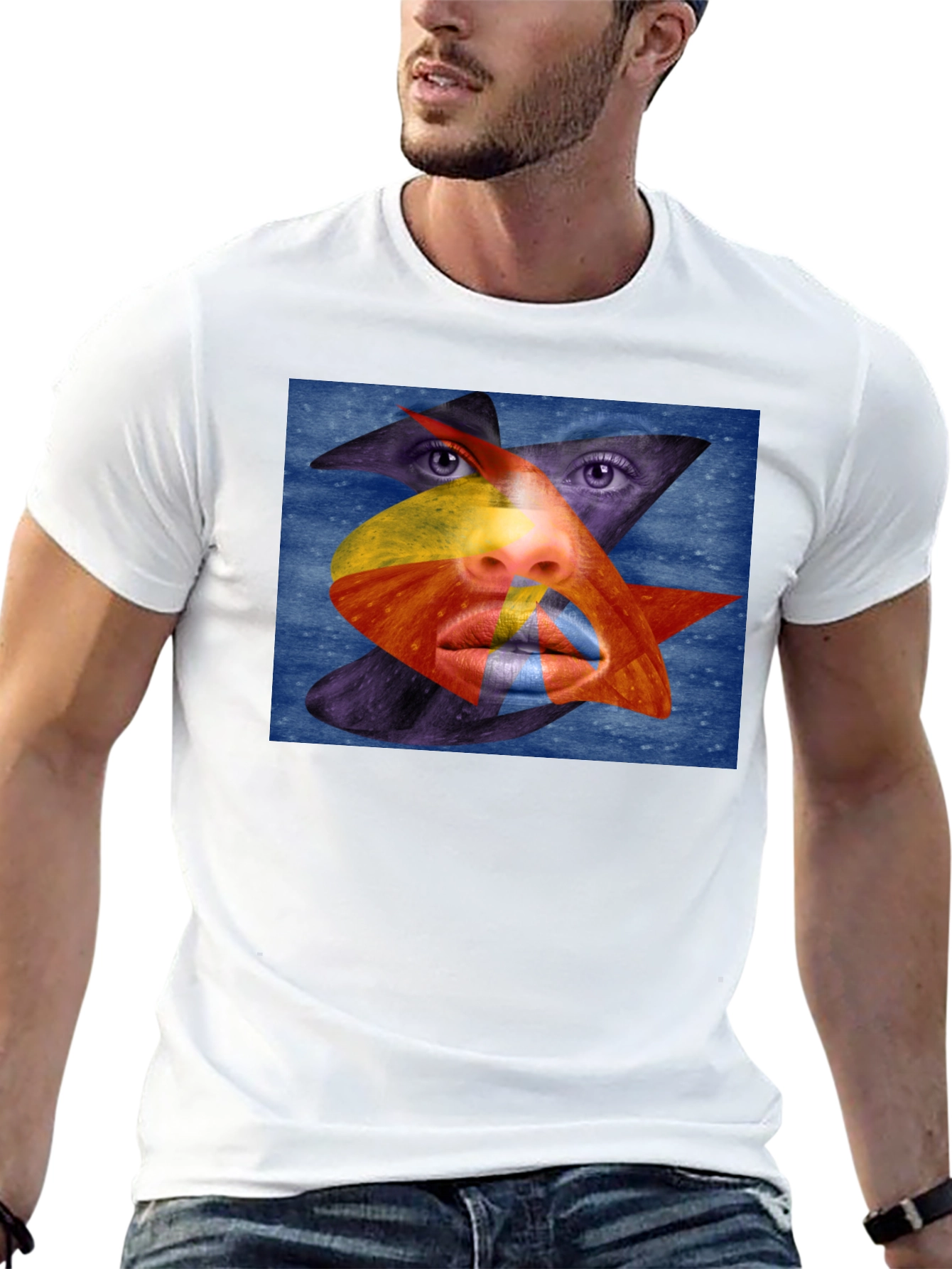 Abstract Face Graphic Tee