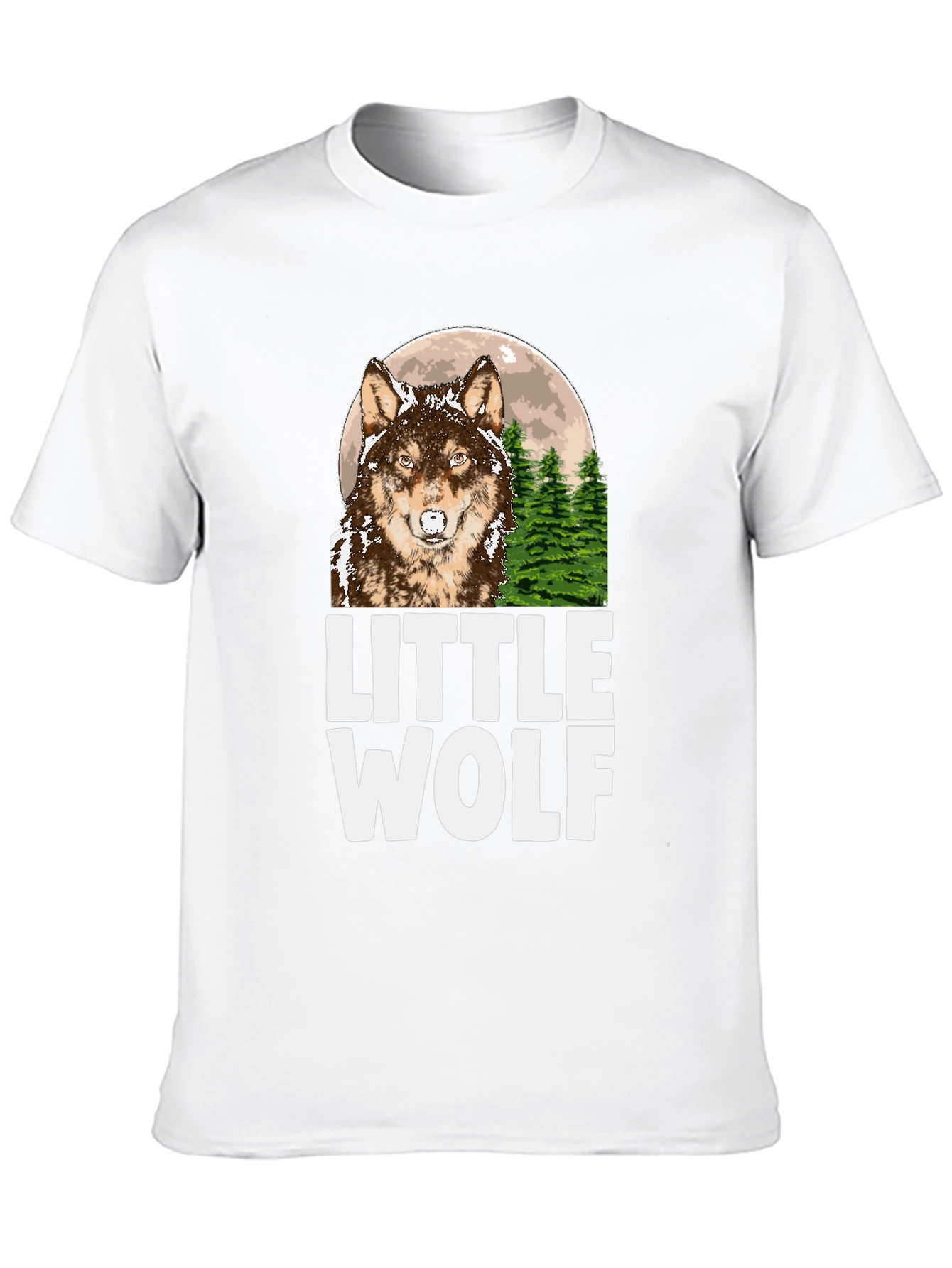 Little Wolf Graphic Tee - Mens Black T-Shirt