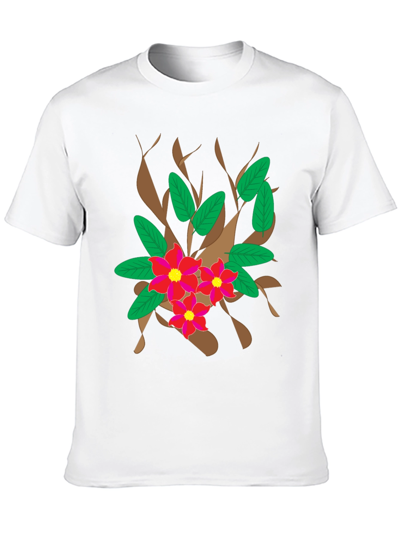 Floral Graphic Print Black T-Shirt