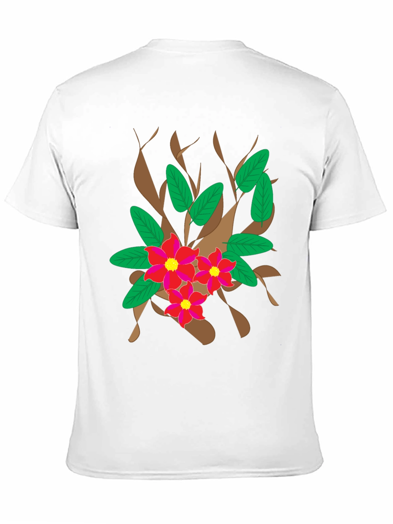 Floral Graphic Print Black T-Shirt