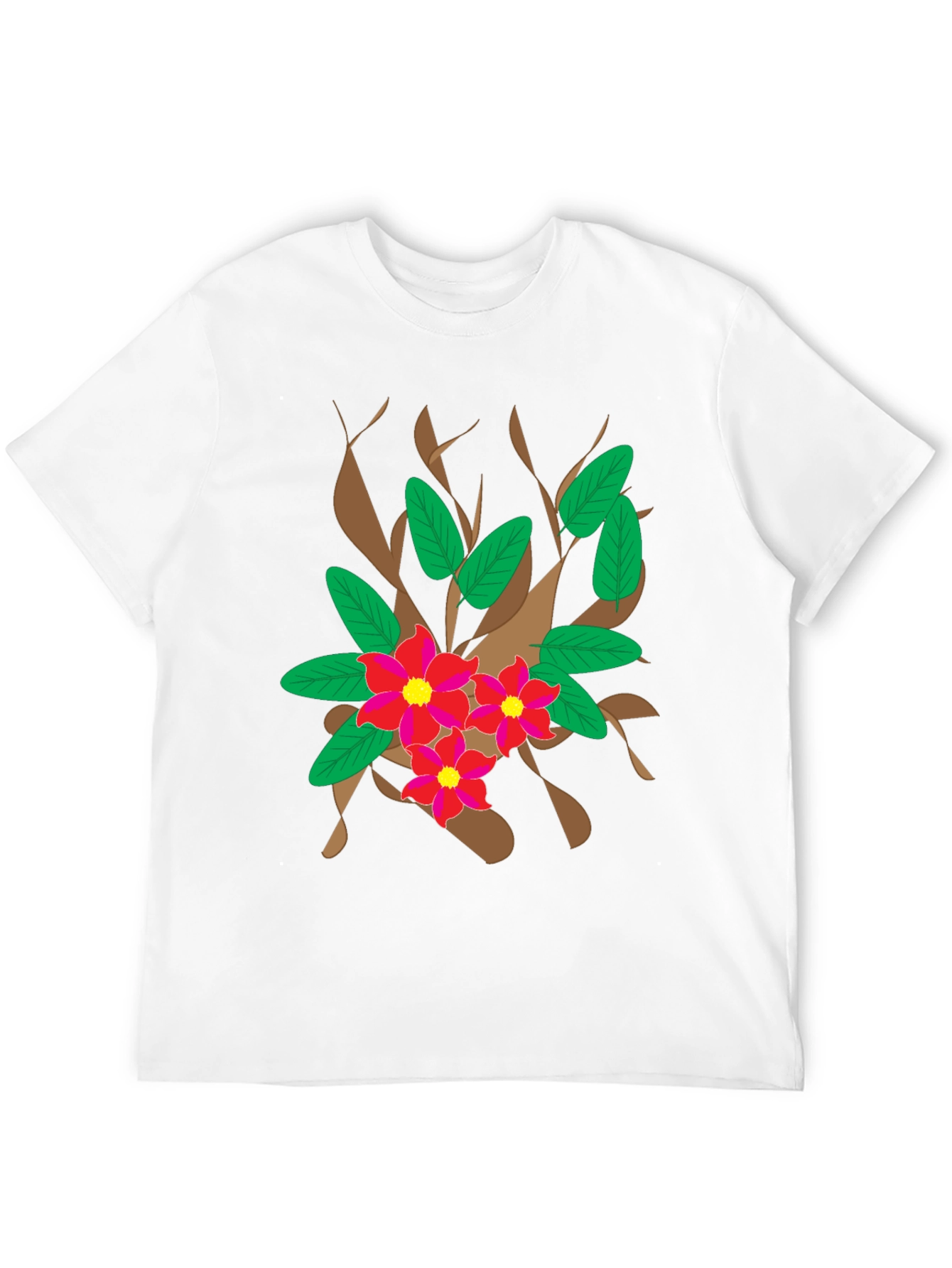 Floral Graphic Print Black T-Shirt
