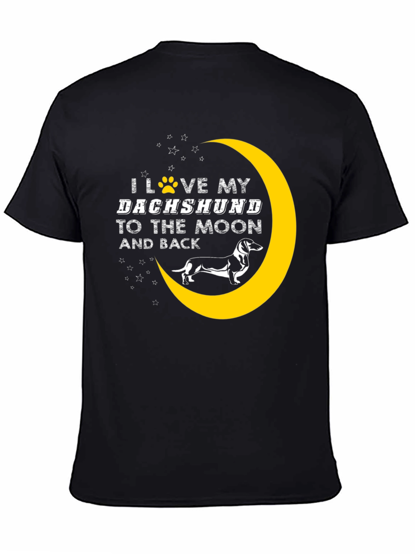 Dachshund Moon Graphic Tee - Dog Lover Shirt