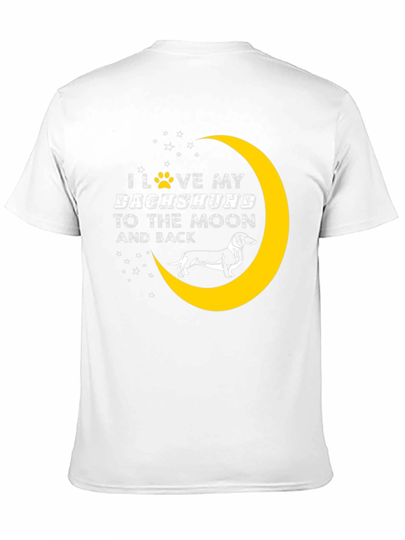 Dachshund Moon Graphic Tee - Dog Lover Shirt