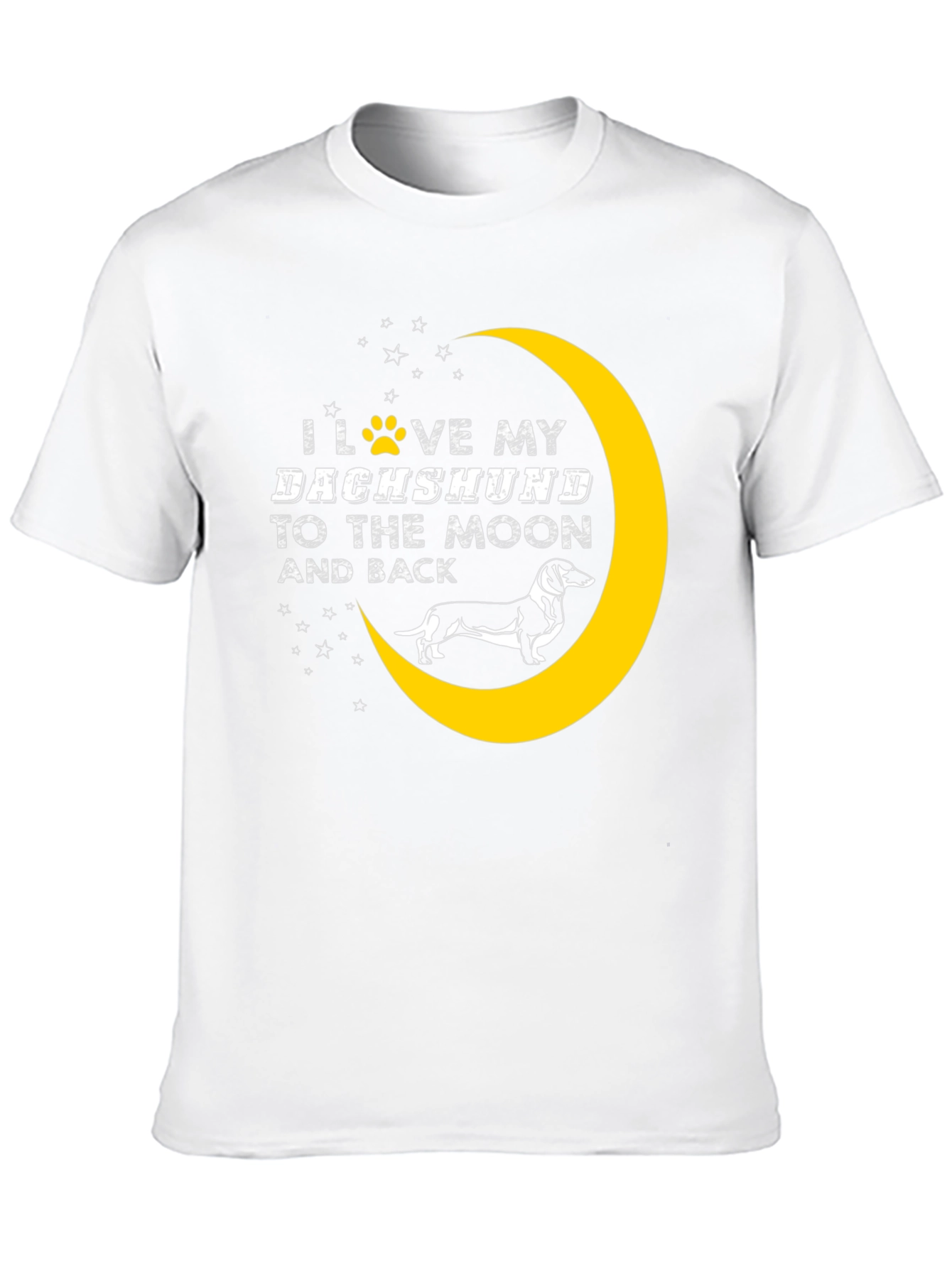 Dachshund Moon Graphic Tee - Dog Lover Shirt