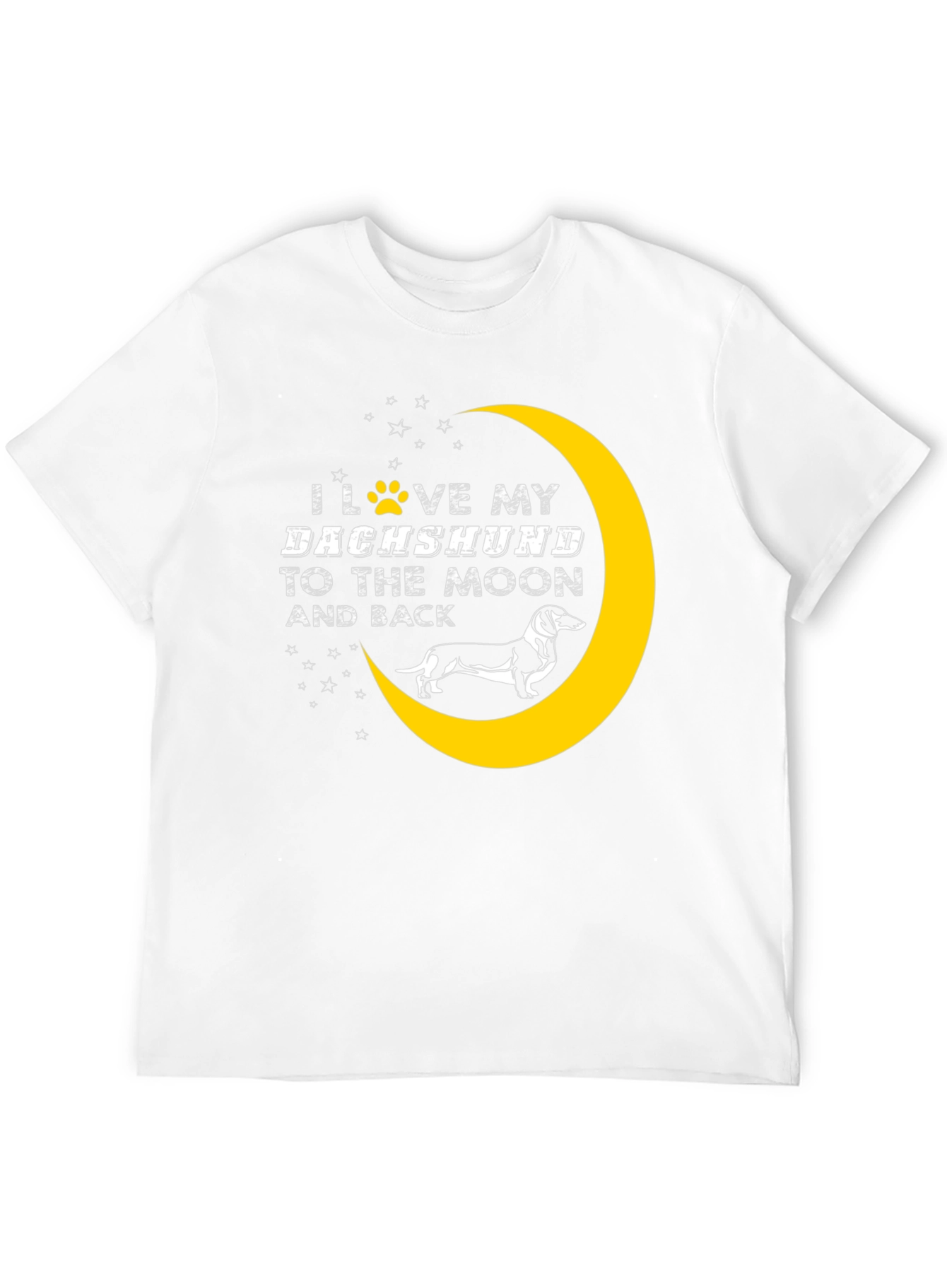 Dachshund Moon Graphic Tee - Dog Lover Shirt