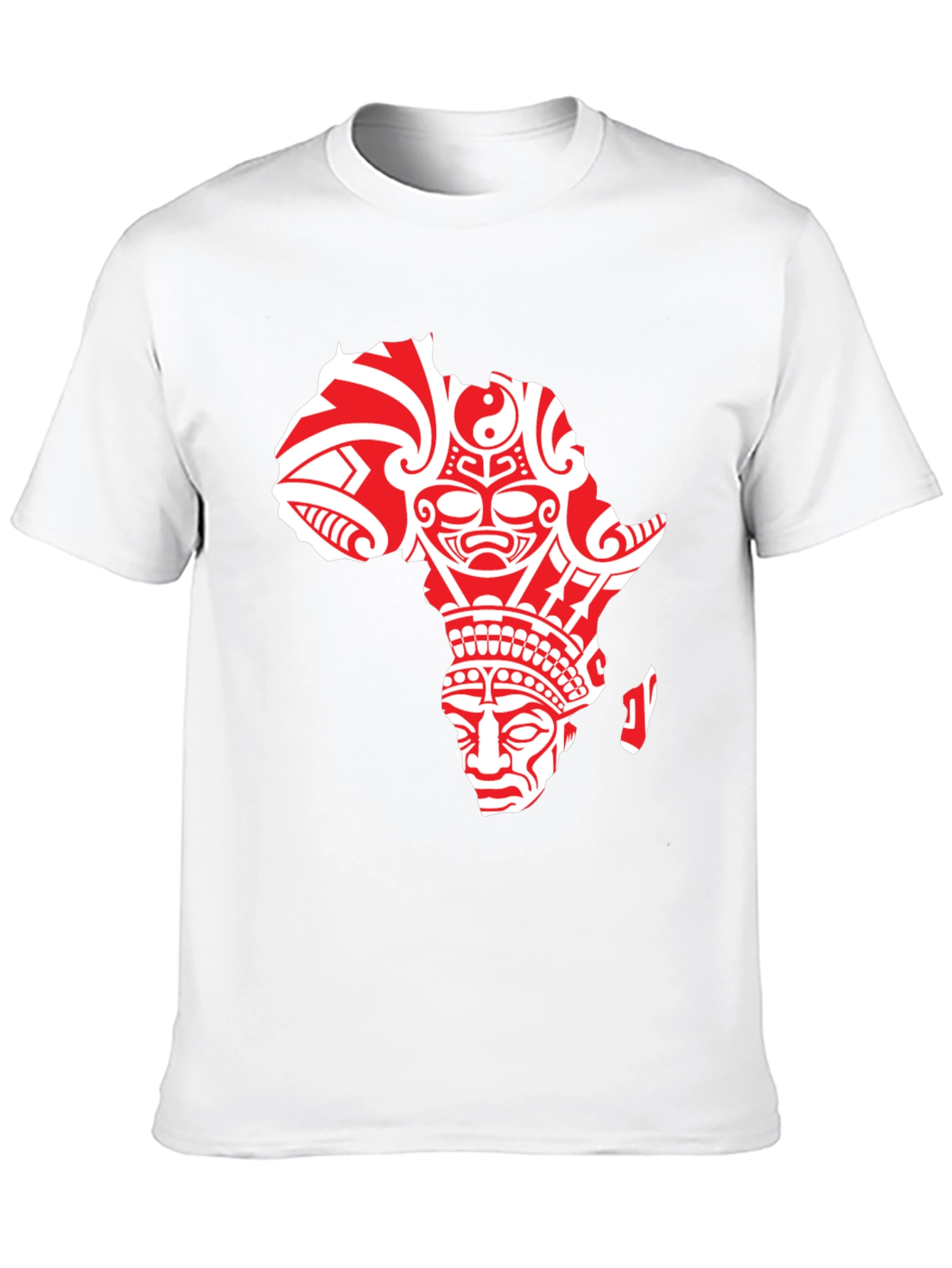 Tribal Africa Graphic Print Crewneck T-Shirt