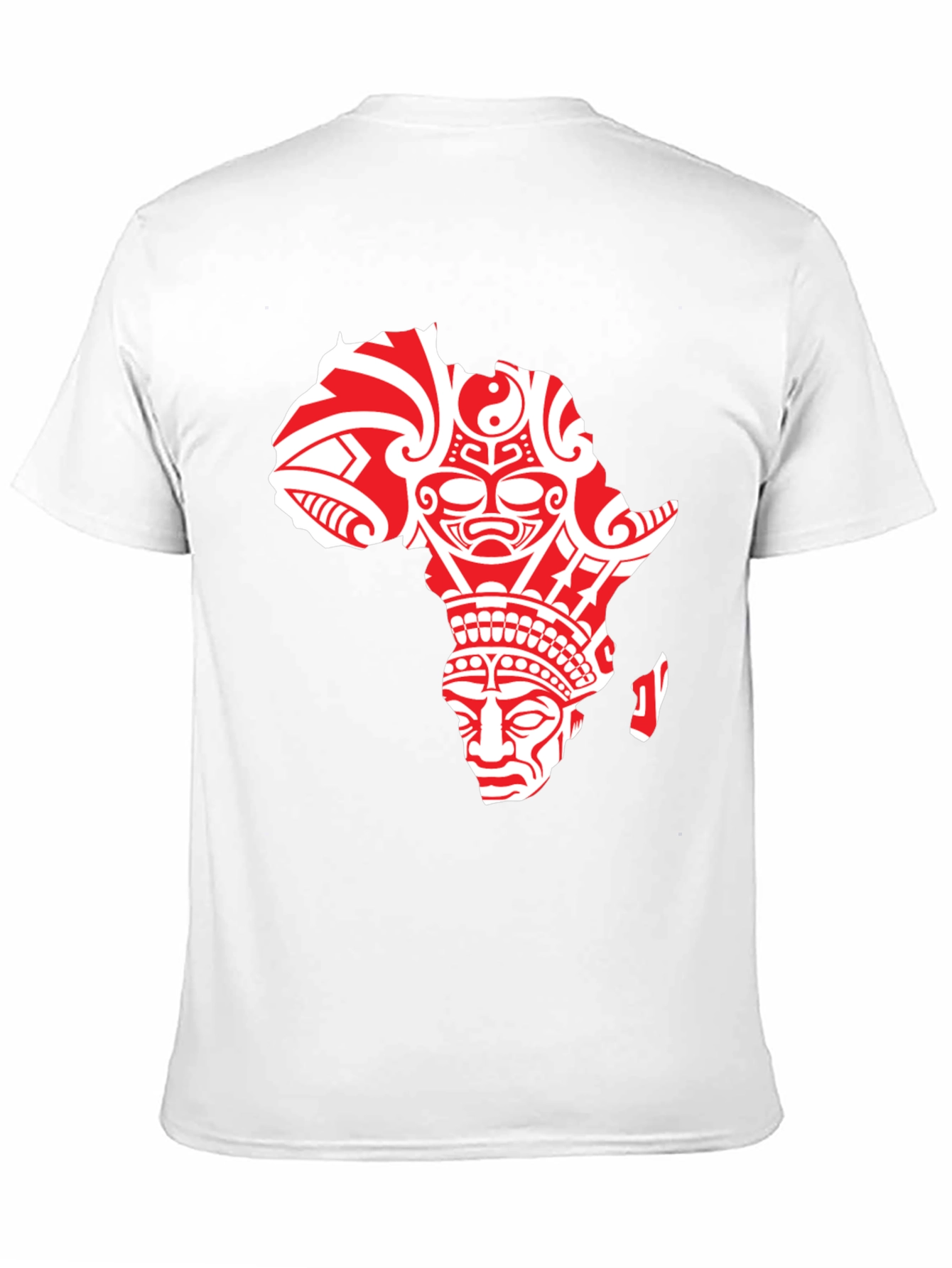 Tribal Africa Graphic Print Crewneck T-Shirt