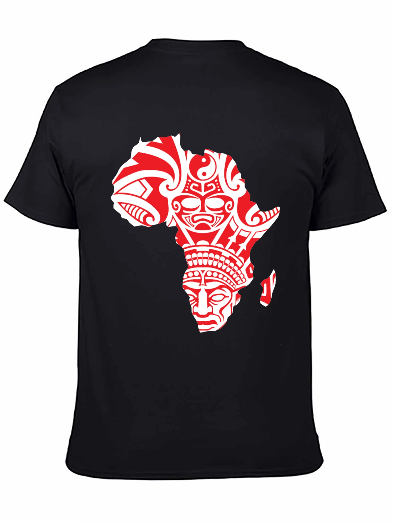 Tribal Africa Graphic Print Crewneck T-Shirt