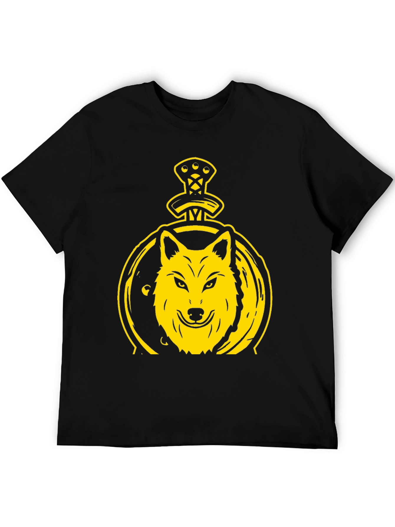 Wolf and Sword Graphic T-Shirt - Black