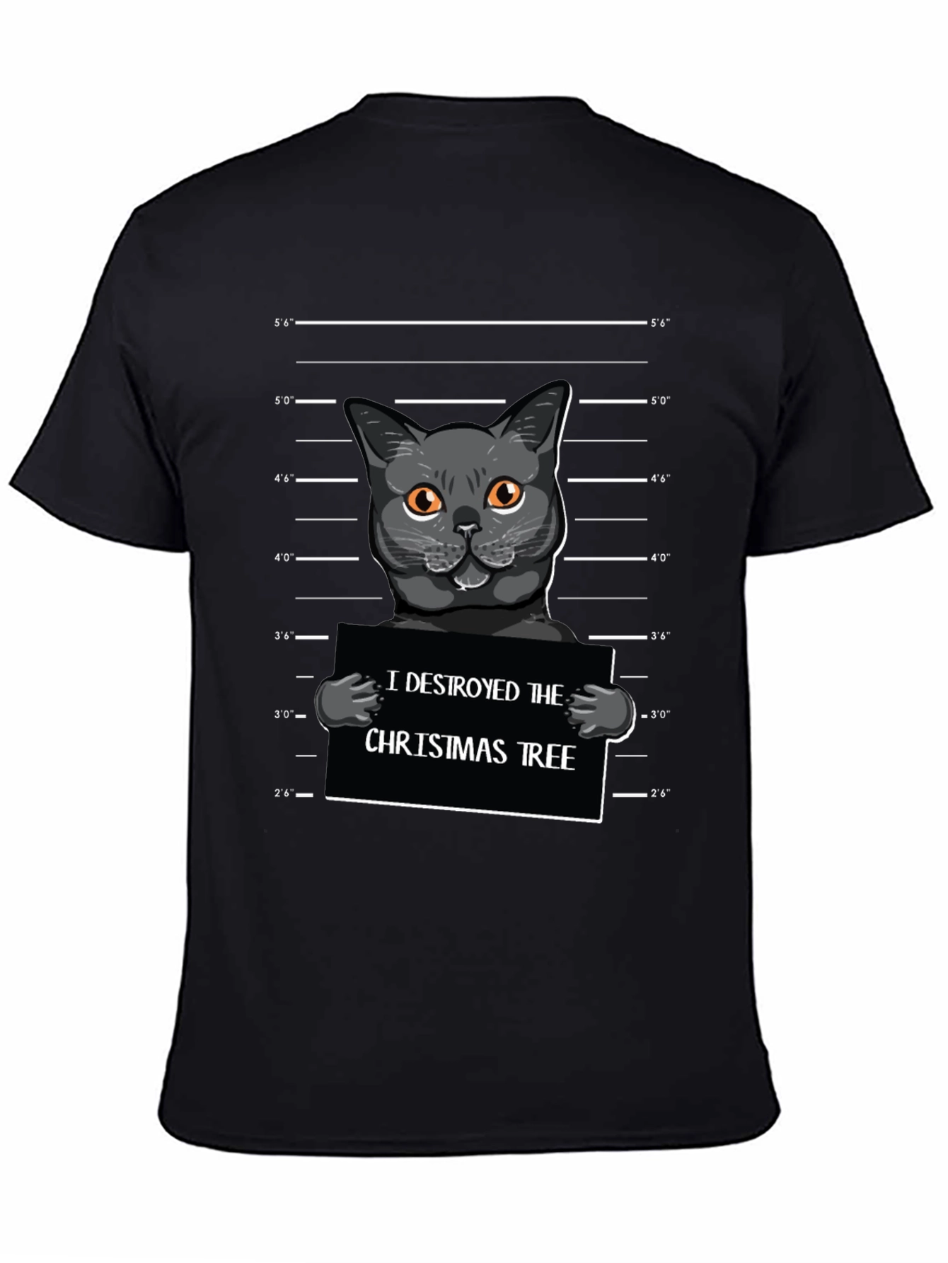 Cat Mugshot Christmas Tee