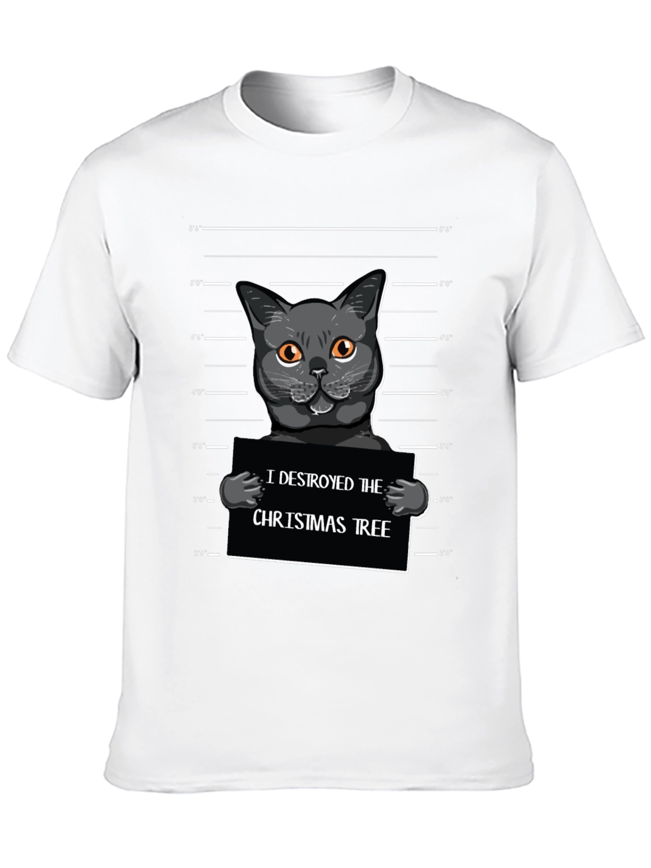 Cat Mugshot Christmas Tee