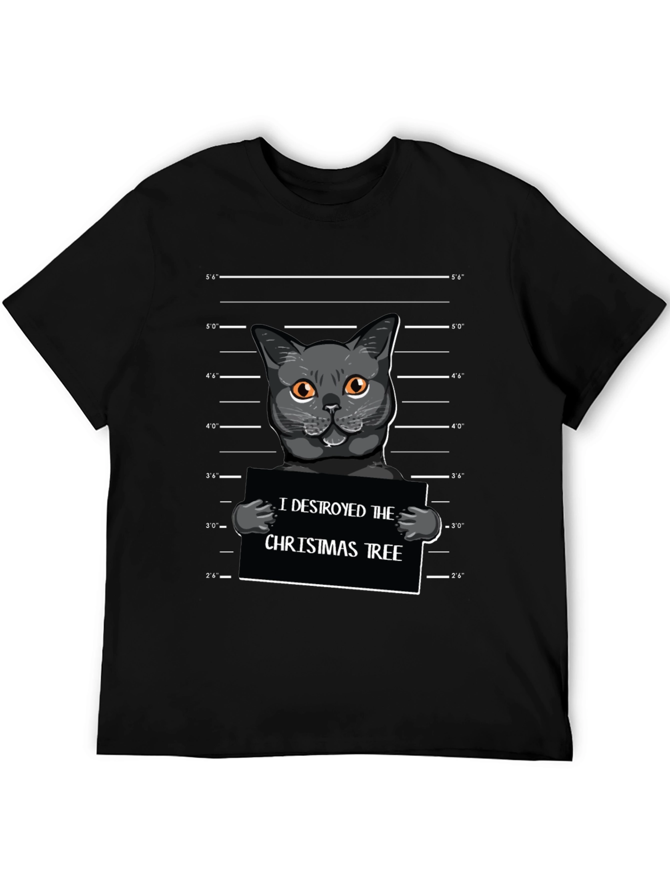 Cat Mugshot Christmas Tee