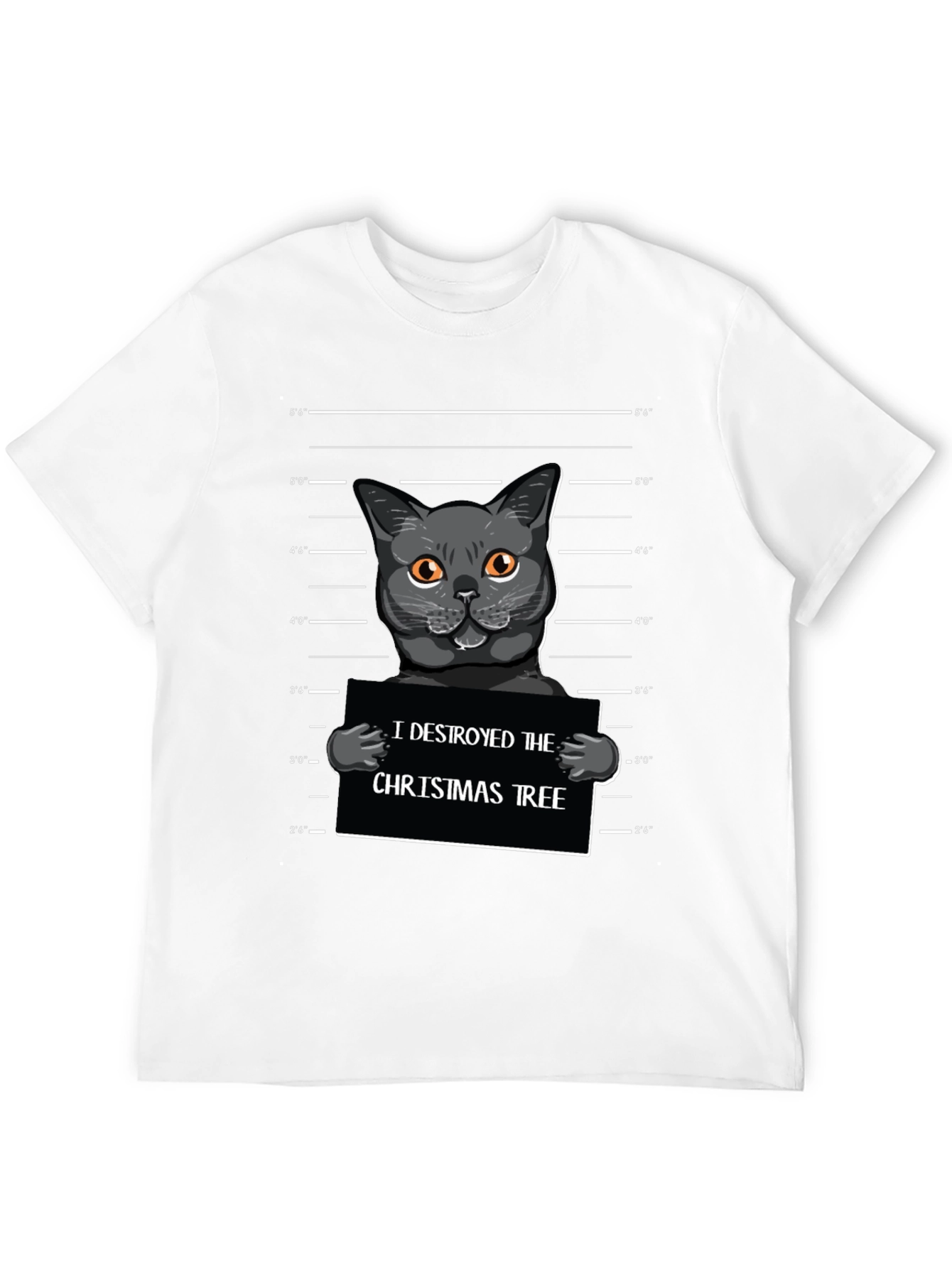 Cat Mugshot Christmas Tee