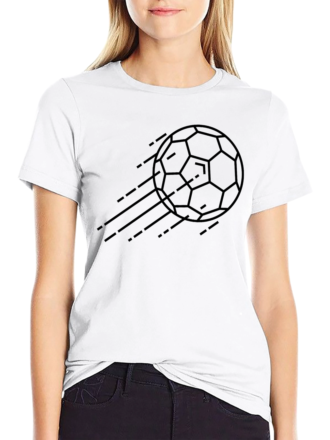 Black Soccer Ball Graphic Tee