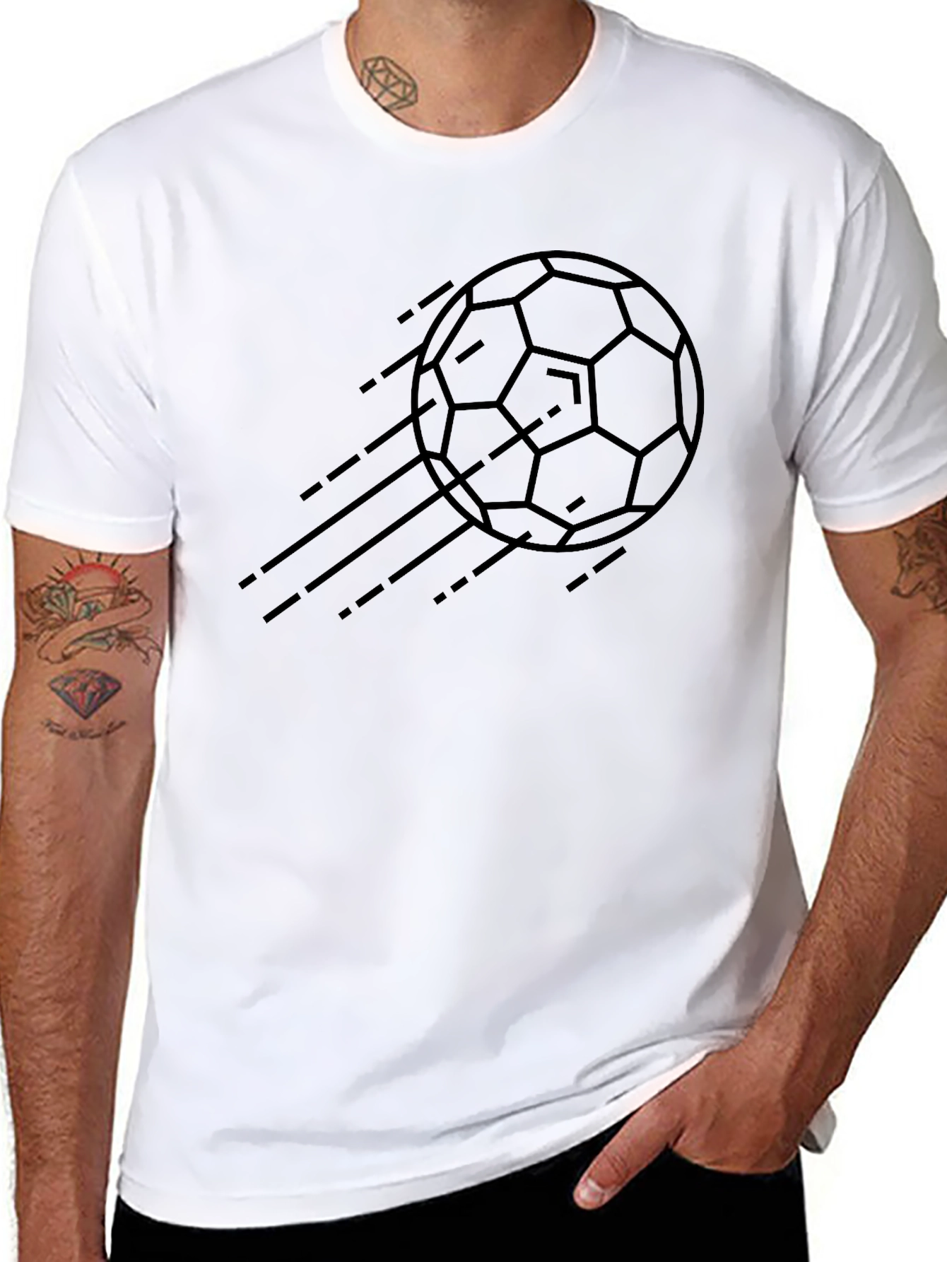 Black Soccer Ball Graphic Tee