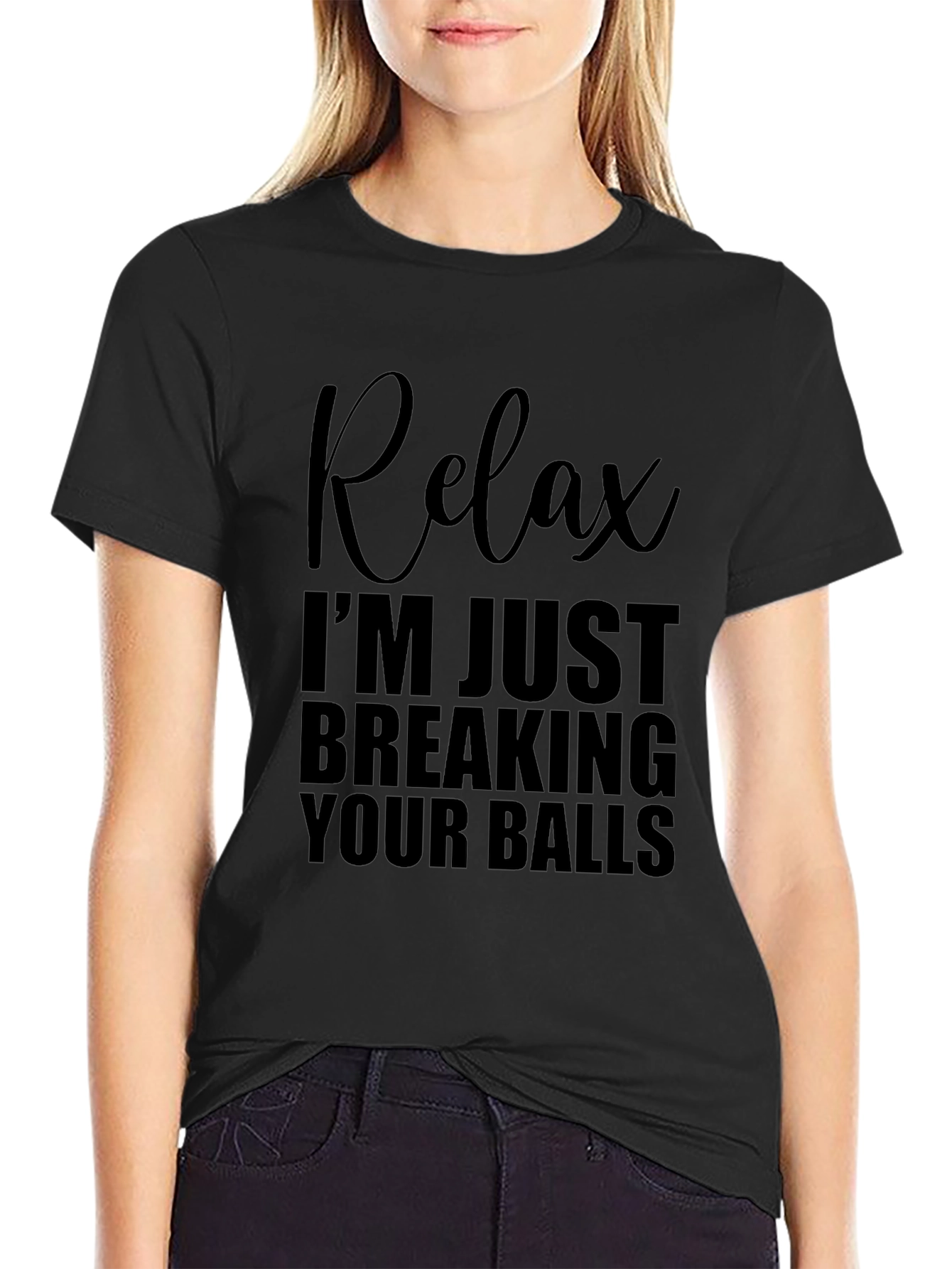 Relax Breaking Balls Graphic T-Shirt - Mens Novelty Tee