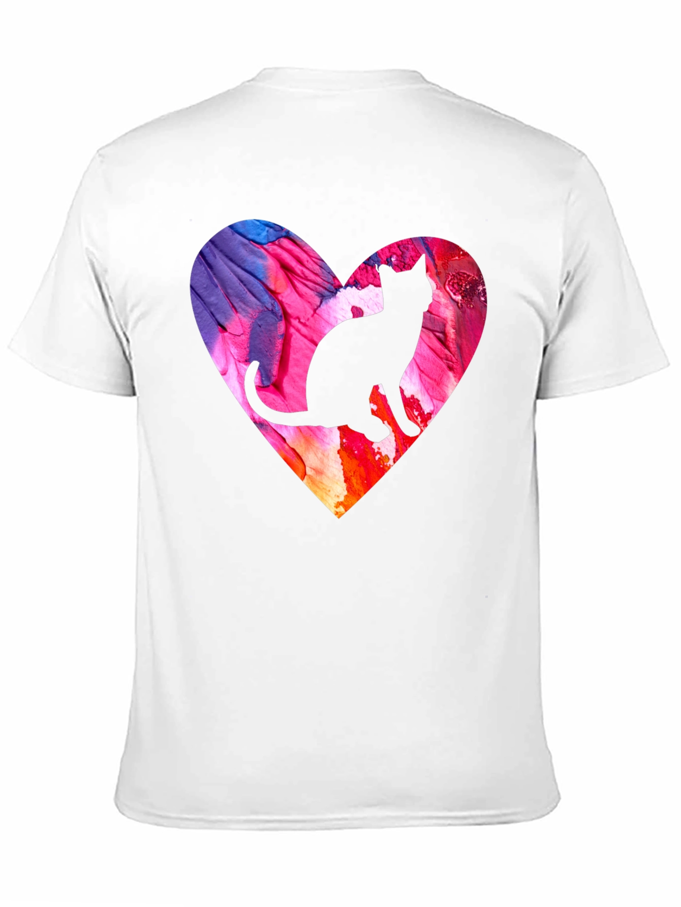 Cat Silhouette Heart T-Shirt