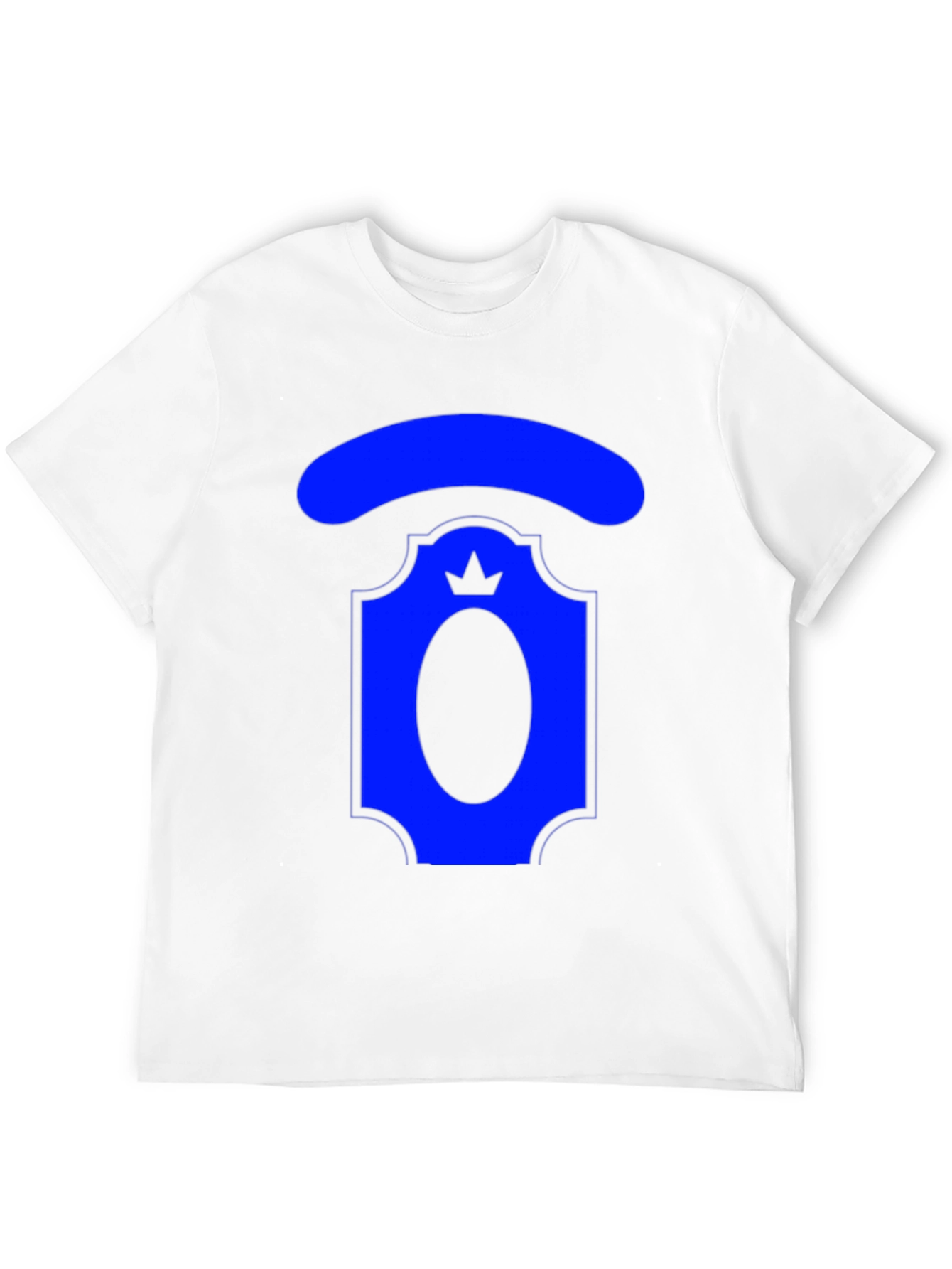 Royal Blue Crest Graphic T-Shirt - Black Cotton Tee