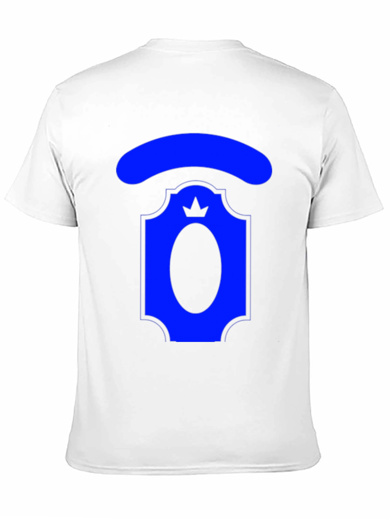 Royal Blue Crest Graphic T-Shirt - Black Cotton Tee