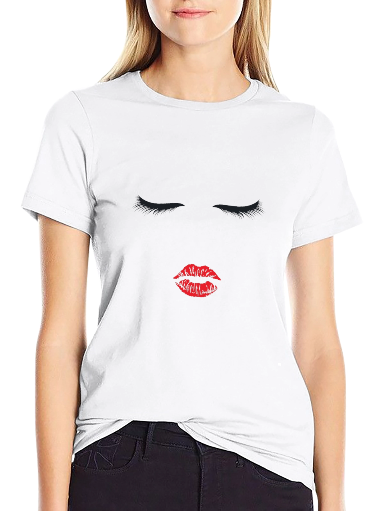 Lip Print T-Shirt Unisex Graphic Tee