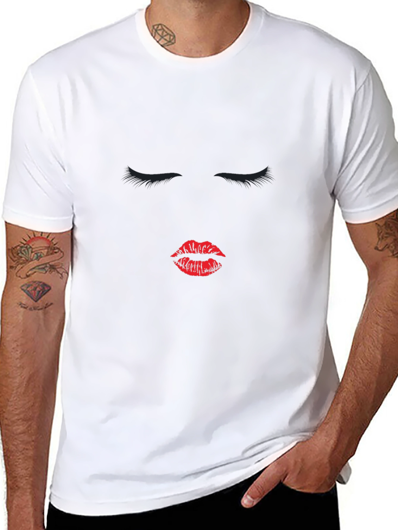 Lip Print T-Shirt Unisex Graphic Tee