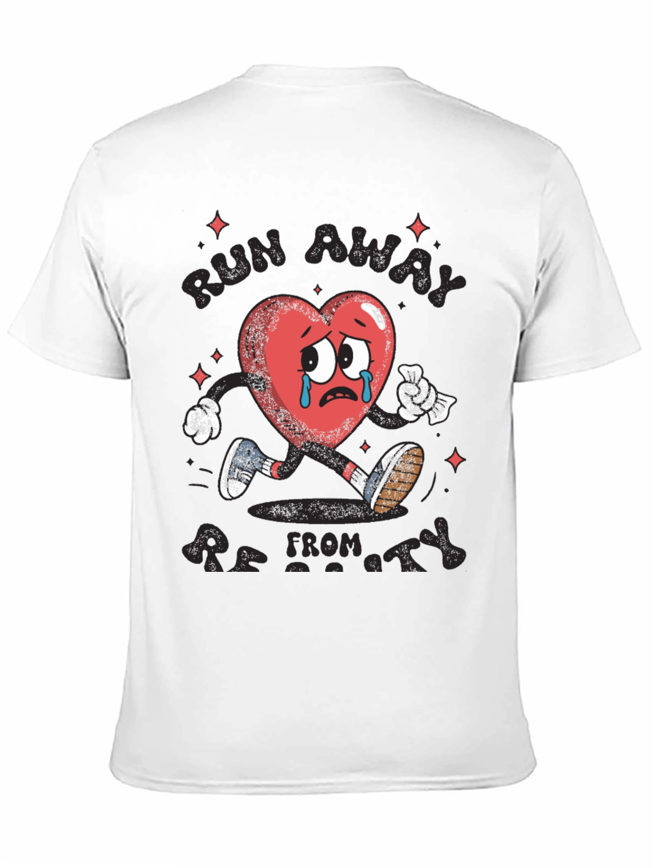 Run Away From Anxiety Black Graphic Tee