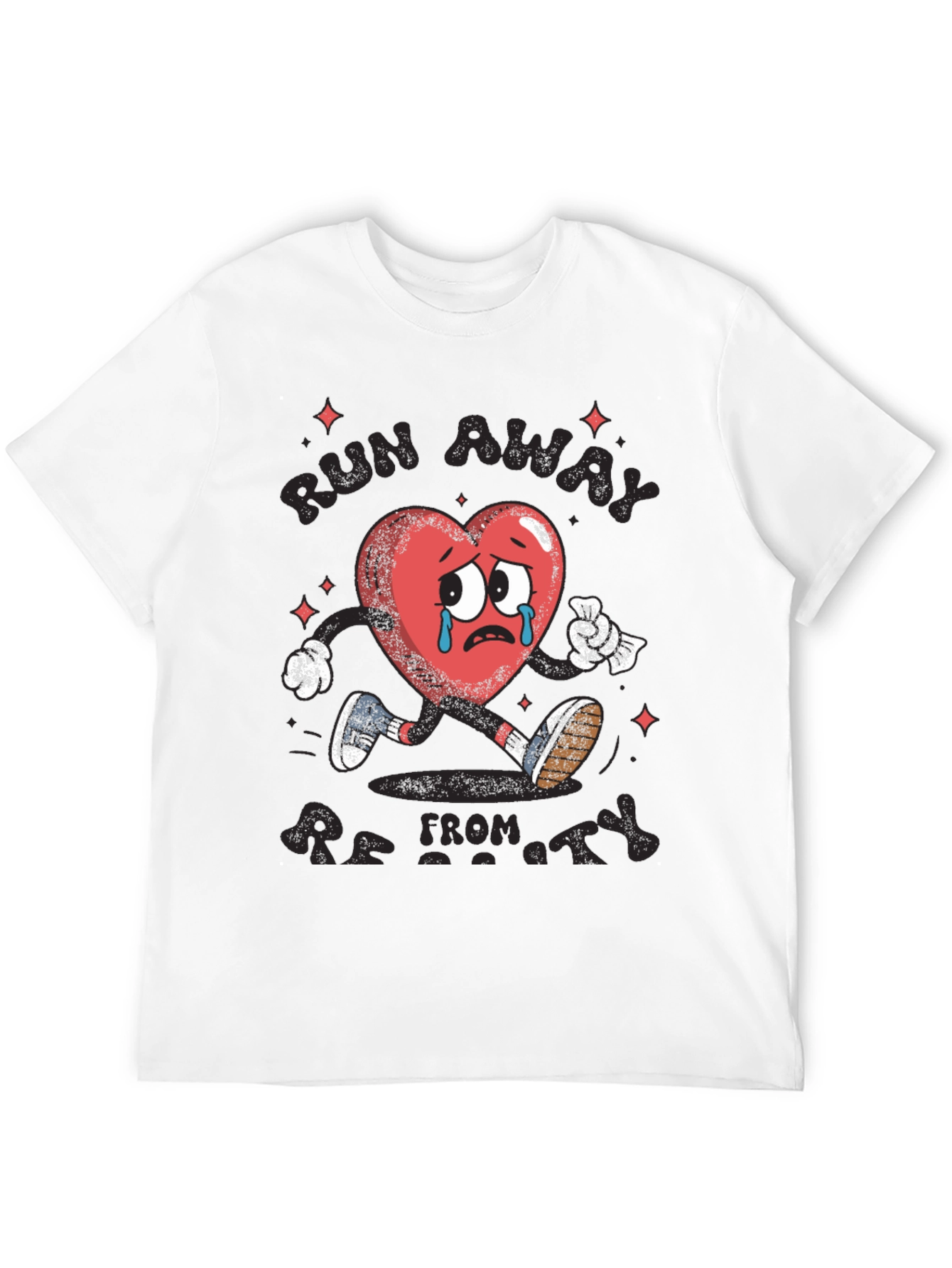 Run Away From Anxiety Black Graphic Tee