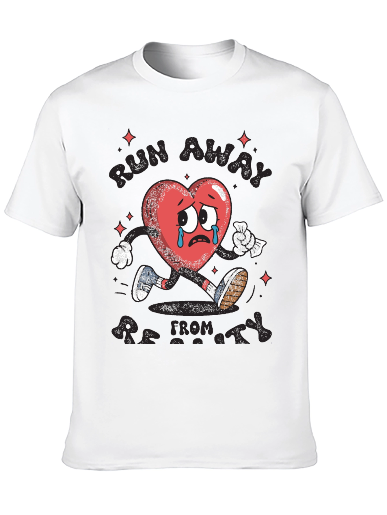 Run Away From Anxiety Black Graphic Tee